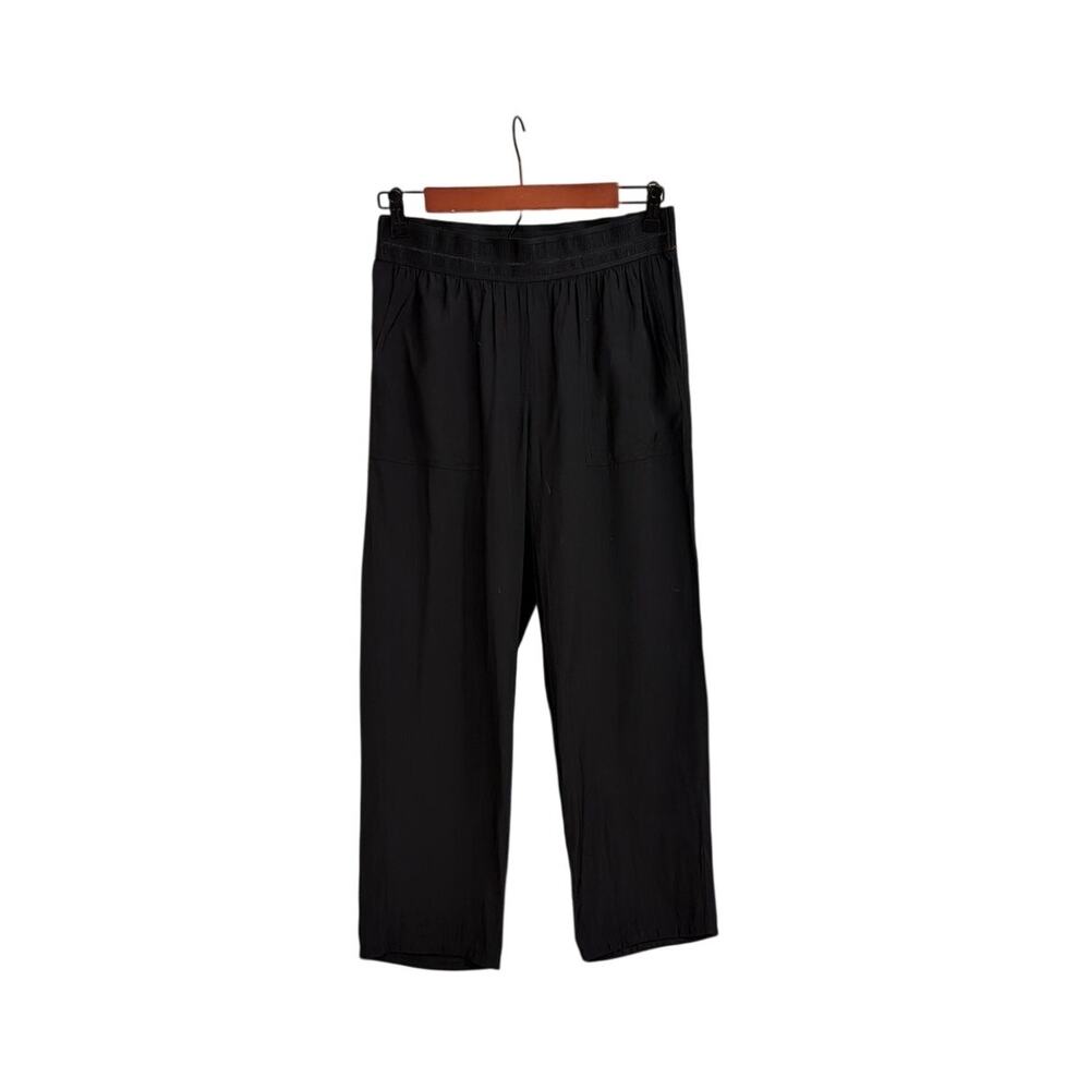 Lola & Sophie Wide Leg Drape Relaxed Fit Lightweight Black Pants Size Small